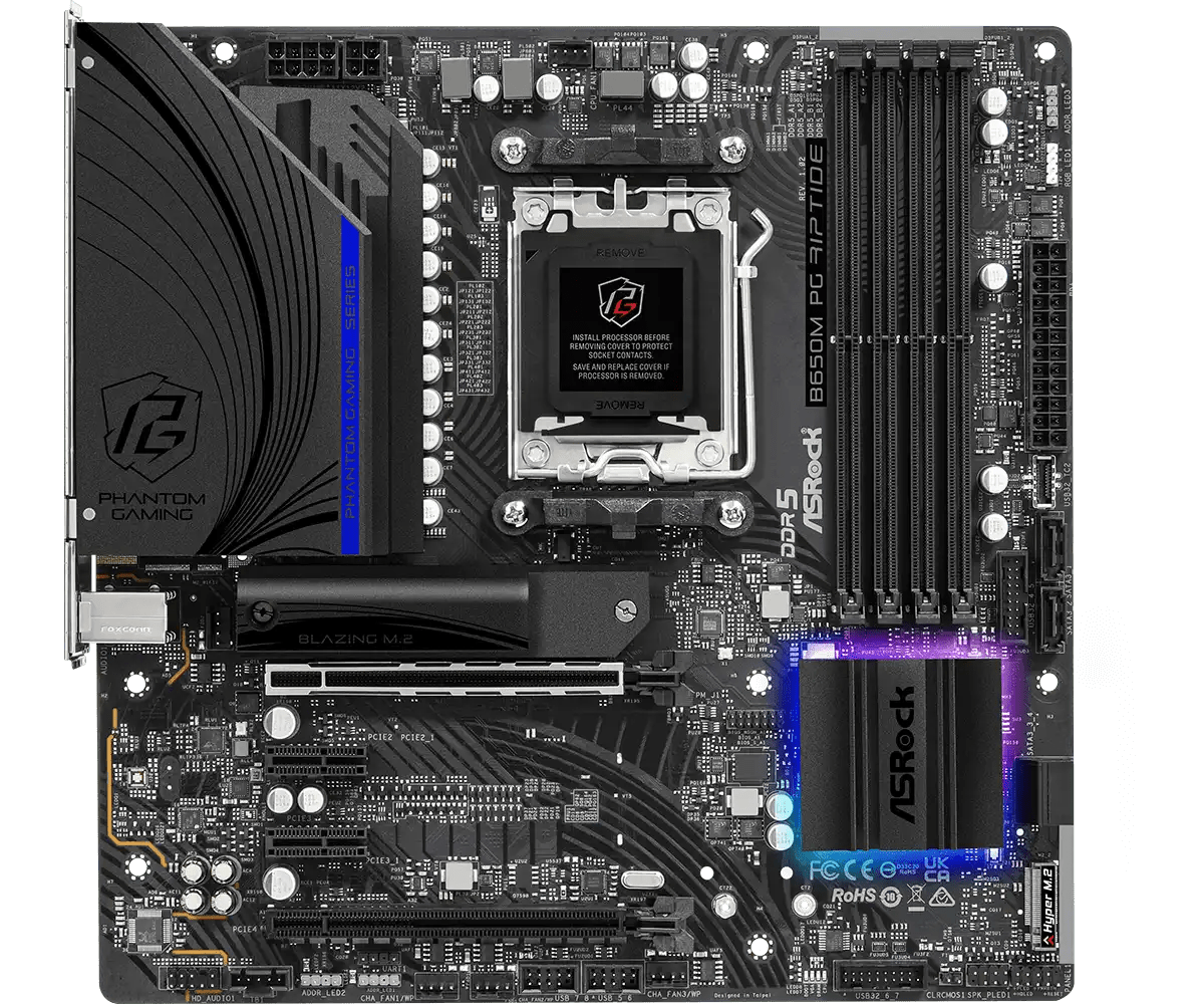ASRock B650M PG Riptide AMD AM5 Gaming Motherboard | 90 - MXBJ90 - A0UAYZ - Vektra Computers LLC ASRock B650M PG Riptide AMD AM5 Gaming Motherboard | 90 - MXBJ90 - A0UAYZ - Vektra Computers LLC